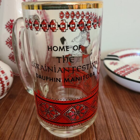 Two Ukrainian Vases/ Ashtray/Glass Mug - Picture 10 of 10